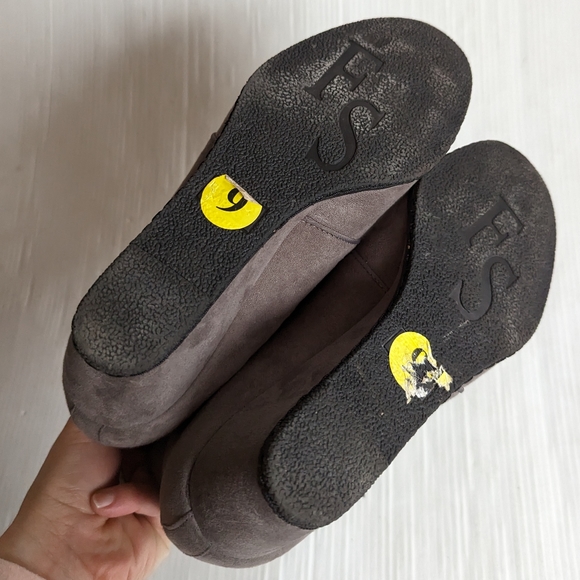 FRANCO SARTO Annabelle gray suede oxford wedge ankle booties - Picture 7 of 12